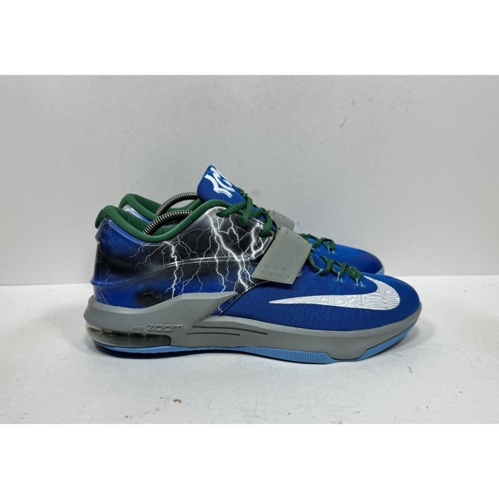 Nike KD 7‎ Uprising Lightning Bolt Nike iD Shoes Men's Size 10 Blue Green Durant